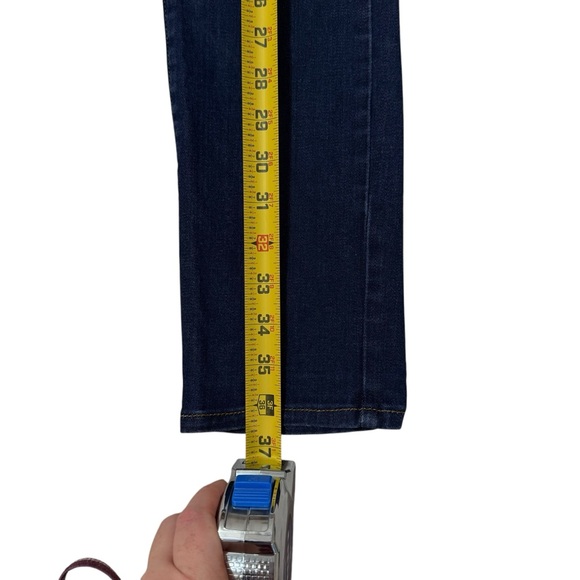 J Brand for Theory Dark Indigo Blue Mid Rise Slim Boyfriend Leg Jeans Size 23 - Picture 8 of 11